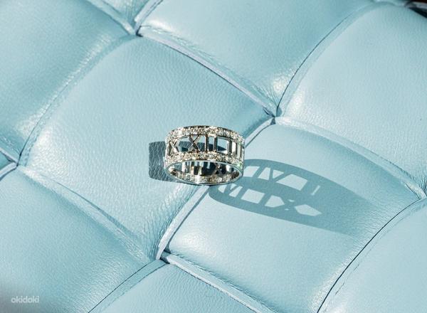 Tiffany&Co. Atlas open ring in 18k white gold diamonds (фото #3)