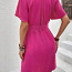 Новое платье ярко-розовое, со складками, XL (фото #2)