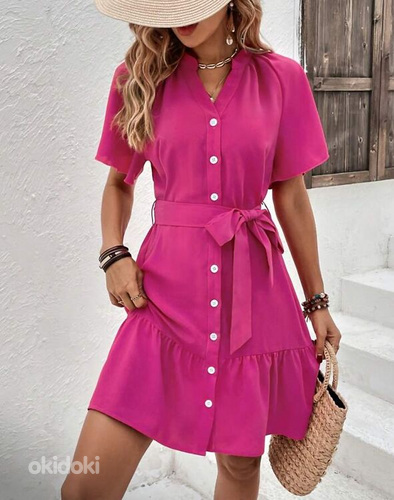 Uus kleit hot pink, XL (foto #3)