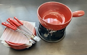 Fondüü komplekt - originaal keraamiline (3 foto / 4)