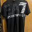 Чёрная футболка EA7 с белыми надписями (фото #1)