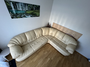 Diivan beežist naturaalsest nahast (2 foto / 6)
