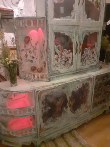 Puffet kummut kapp boho vintage stiiliga (8 foto / 9)