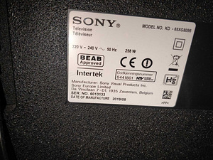 SONY 65" diagonaal (2 foto / 2)