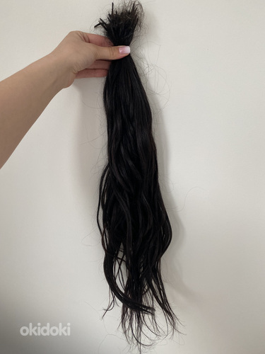 Славянское наращивание прямых волос люкс (фото #5)