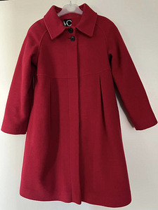 Шерстяное пальто для девочек весна/осень размер 134