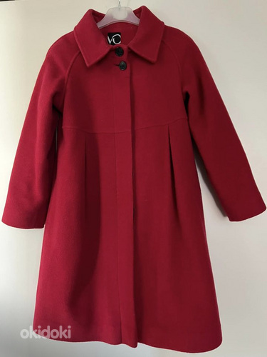 Шерстяное пальто для девочек весна/осень размер 134 (фото #1)