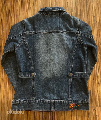 Джинсовая куртка для маленькой девочки, размер 146 (фото #2)