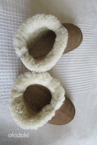 Теплые тапочки из овечьей шерсти для ребенка (фото #2)