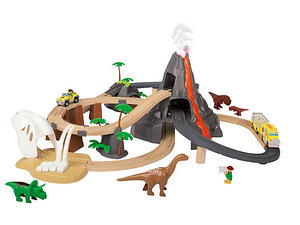 (Brio/Ikea/Lidl) Playtive Dinosaurus Park puust raudtee