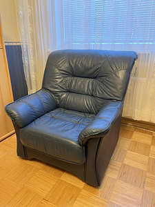 Nahkdiivan-voodi ja 2 tugitooli (5 foto / 8)