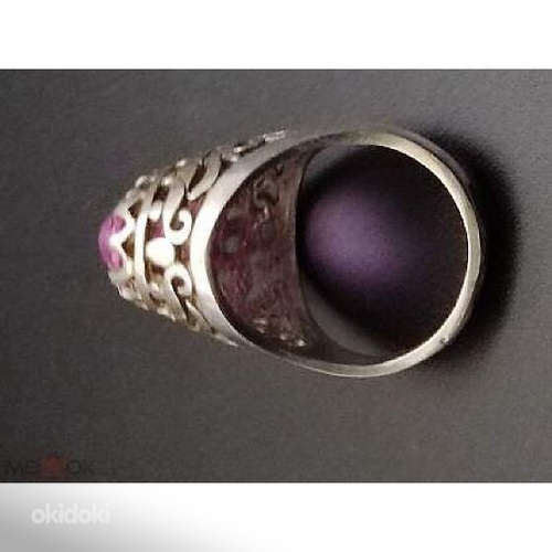 Серебро ссср, кольцо с камнем. (фото #4)