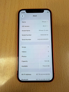 iPhone 12 Mini 128Gb Red heas korras (3 foto / 3)