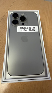 iPhone 15 Pro 128Gb Natural Titanium heas seissukorras (1 foto / 3)