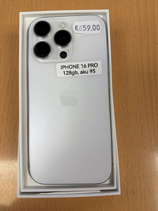 Apple iPhone 16 Pro 128Gb Tittanium white uueväärne (1 foto / 1)