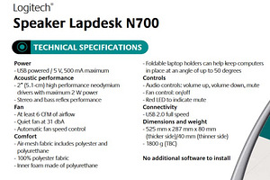 Logitech® Laptop Cooler with Speakers (4 foto / 4)