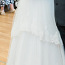 Красивое свадебное платье с кружевом и длинным рукавом (М-L) (фото #3)