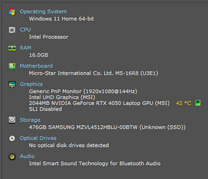 MSI Thin GF63 | i7-12650H RTX 4050 (5 foto / 5)