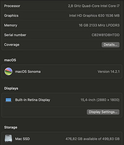MacBook Pro 2017 15,4" | 512GB 4-ThunderBolt (6 foto / 7)