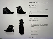 Байкерские ботинки Saint Laurent YSL Ranger, размер 37