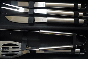 Grillitööriistade komplekt, 5 tk, alumiiniumkarbis (4 foto / 6)