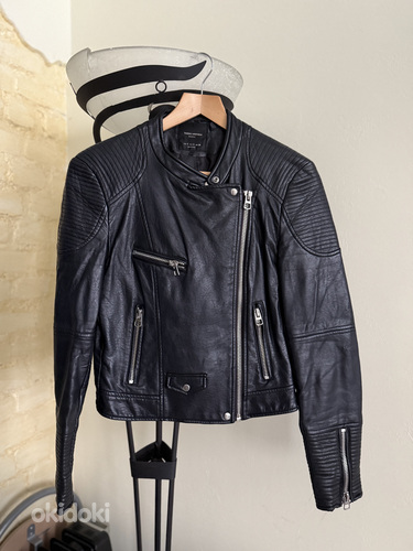 Zara кожаная куртка, XS-S