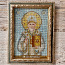 Икона вышитая бисером «св.Николай Чудотворец» (фото #1)