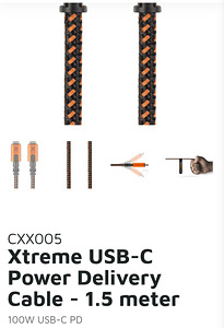 USB-C kaabel, XTORM Xtreme, 100W, 1.5m (5 foto / 5)