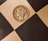 Монета сша серебро 10 центов 1944 год