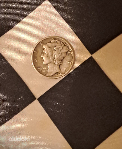 USA hõbemünt 10 senti 1944 (foto #1)