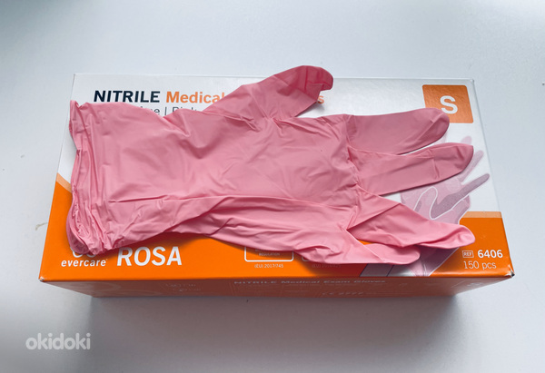 Одноразовые нитриловые перчатки PINK, 150 шт/кор, розовый (фото #4)