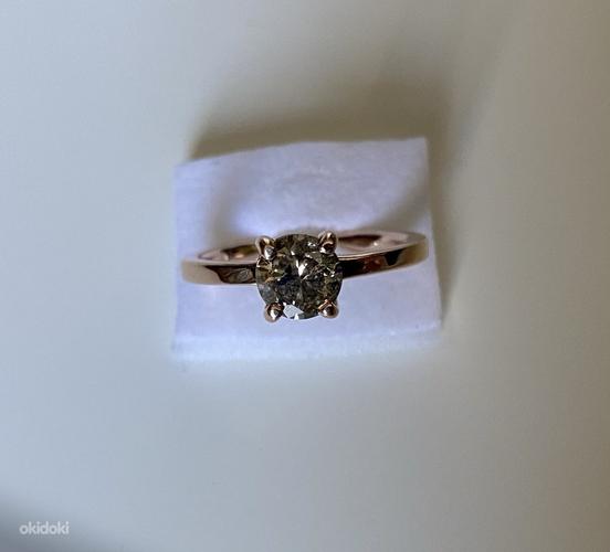 Золотое кольцо с бриллиантом 1,08 карата (фото #4)