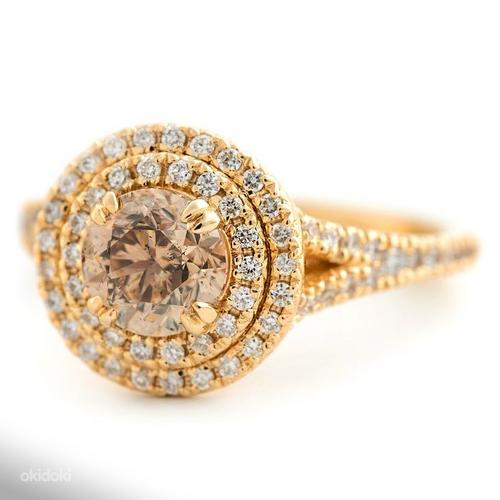 Золотое кольцо с натуральным бриллиантом 1,54 карата (фото #2)