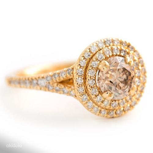 Золотое кольцо с натуральным бриллиантом 1,54 карата (фото #3)
