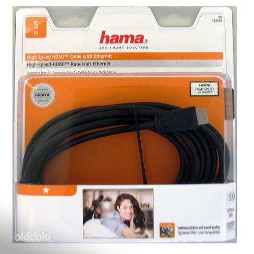 High Speed HDMI Kaabel Hama 5m, Uus! (foto #2)
