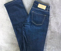 Оригинальные Massimo Dutti прямые темно-синие джинсы