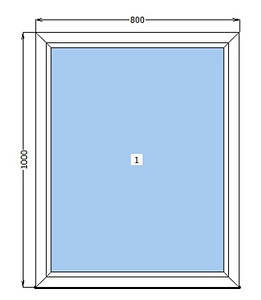 Uus PVC Aken 800*1000 (1 foto / 1)