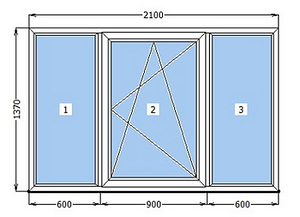 Uus PVC Aken 2100*1370 (1 foto / 1)