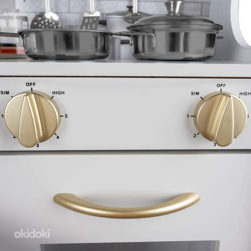 Puidust köök XL +helid,valgustus,lisavarustus.valge kuldsega (foto #6)