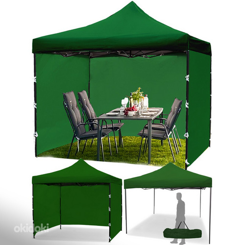 Pop Up палатка 3х3м,+3,4 стены зеленый, серый (фото #5)