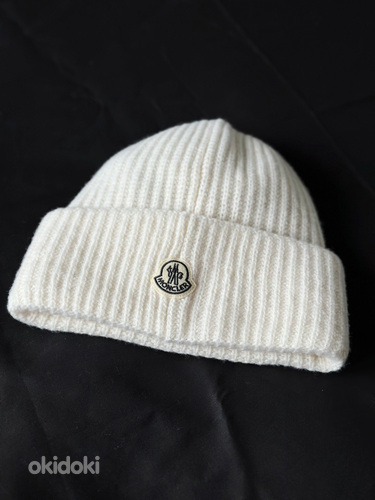 Moncler Men’s Genius x Fragment Beanie in Off White