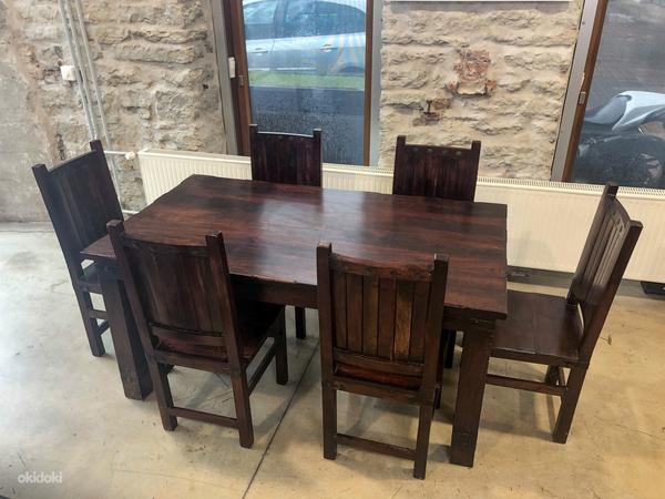Täispuidust laud ja toolid (foto #3)