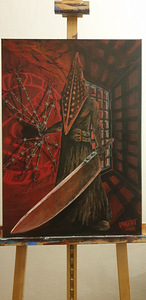 "Welcome to Silent Hill." Akrüül; canvas 50x70cm. (2 foto / 2)