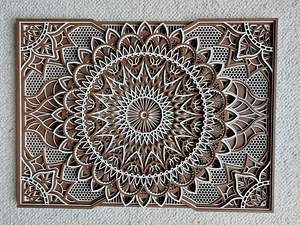 Puidust seina pilt, Mandala (2 foto / 8)
