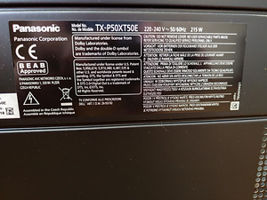 PANASONIC TV TX-P50XT50E PLASMA 50" (2 фото из 3)
