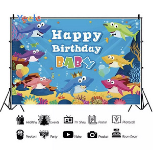 Baby Shark Baby Shark Rentige tausta, millel on 2 * 3 meetri (2 foto / 4)