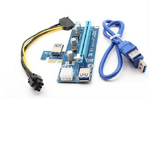Qoltec Riser PCI E 1x 16x USB 3.0,