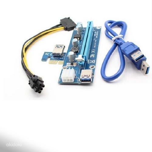 Qoltec Riser PCI E 1x 16x USB 3.0, (фото #1)