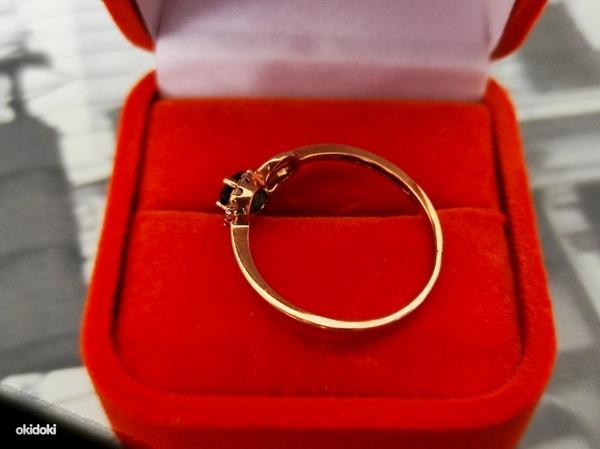 Золотое кольцо с сапфиром 585 пробы (фото #3)