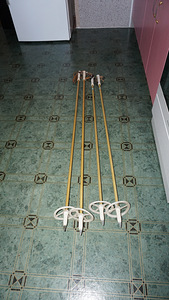 Retro suusakepid 2 paari 130cm., 140cm. (1 foto / 3)
